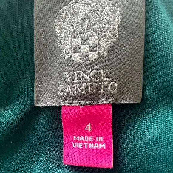 Vince Canuto Women’s Crepe Fit&Flare Bow Neck Minidress Green size 4 - Picture 7 of 7